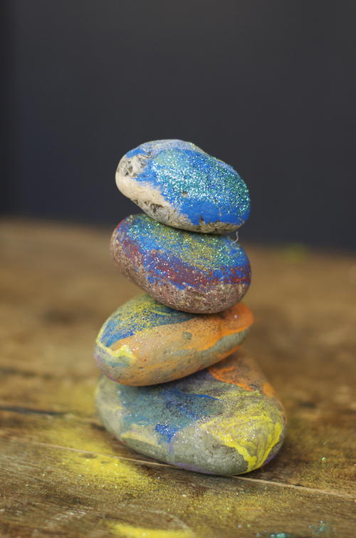 Sparkly Fairy Beach Stone Craft