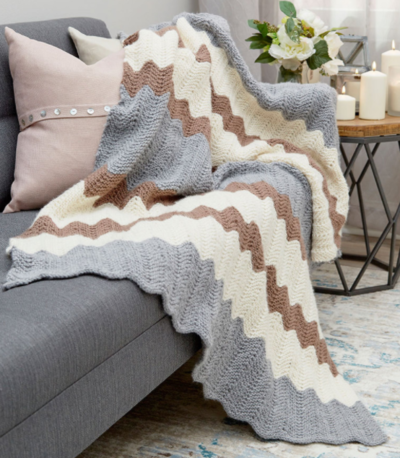 Calming Chevron Knit Blanket Pattern