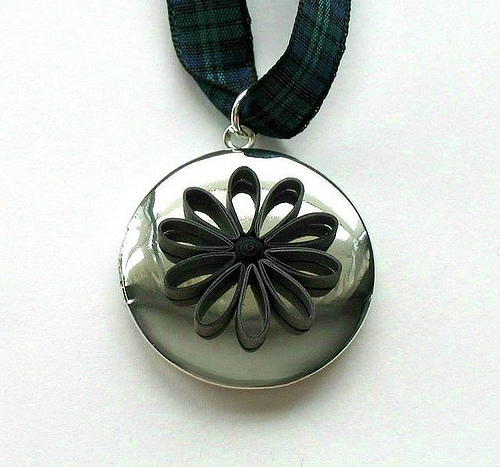 Quilled Flower Pendant