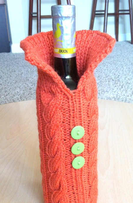 Knit Wine Bottle Sweater Pattern