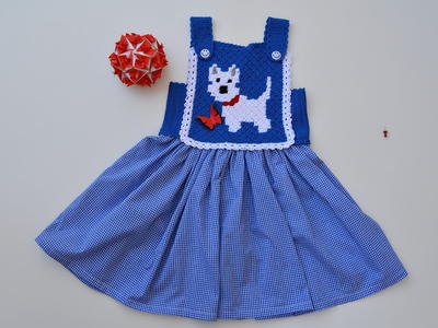 Little Puppy Blue Dress