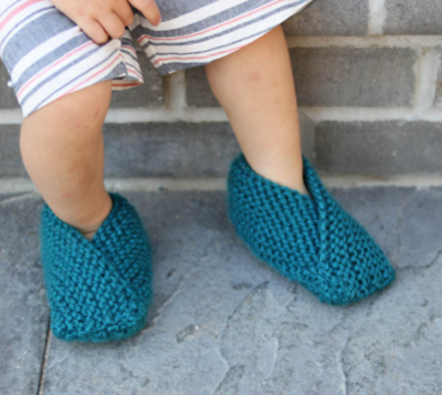 Zooming Toddler Easy Knit Slipper Pattern