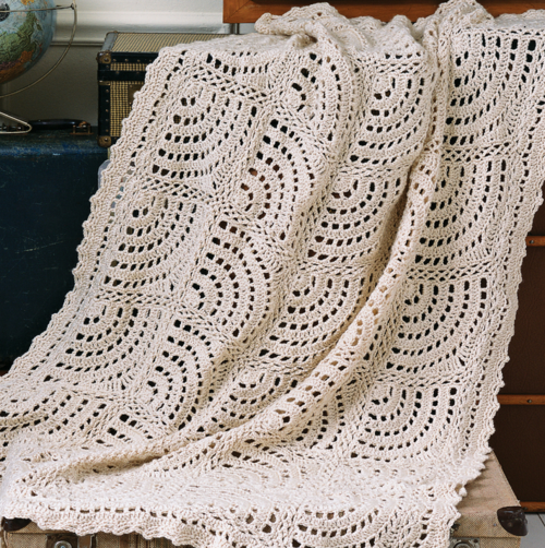 Swirling Fans Crochet Lace Pattern
