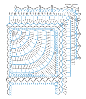 fan pattern crochet chart