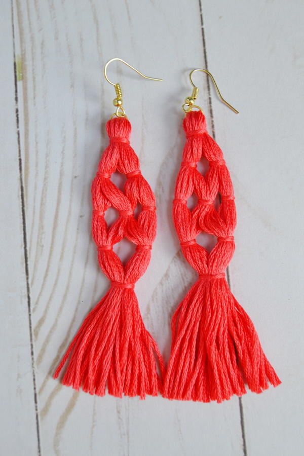 Coral Tassel Earrings | FaveCrafts.com