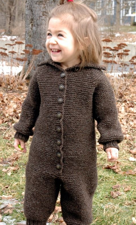 Blizzard Proof Knit Baby Romper Pattern