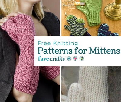 Free knitting pattern for mens mittens on 2 needles