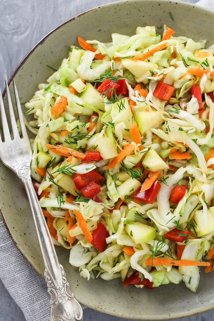 Super Healthy Cabbage Salad | FaveHealthyRecipes.com
