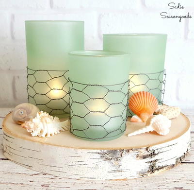 Serene Sea Glass Candles