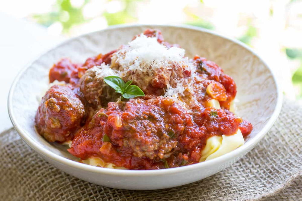 Mini Meatballs With Fresh Herb Marinara