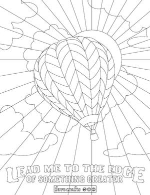 Whimsical Hot Air Balloon Coloring Page Favecrafts Com