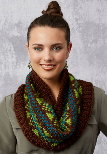 Fabulous Fair Isle Knit Cowl Pattern