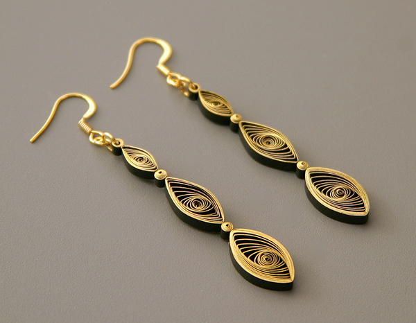 Gilded Paper Dangle Earrings