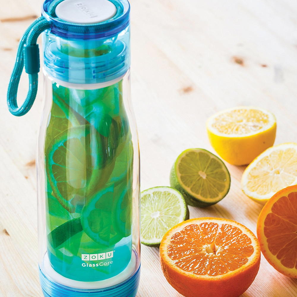 Zoku Glass Core Bottle & Tea Infuser