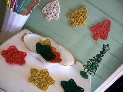 Grandma's Crochet Christmas Trees