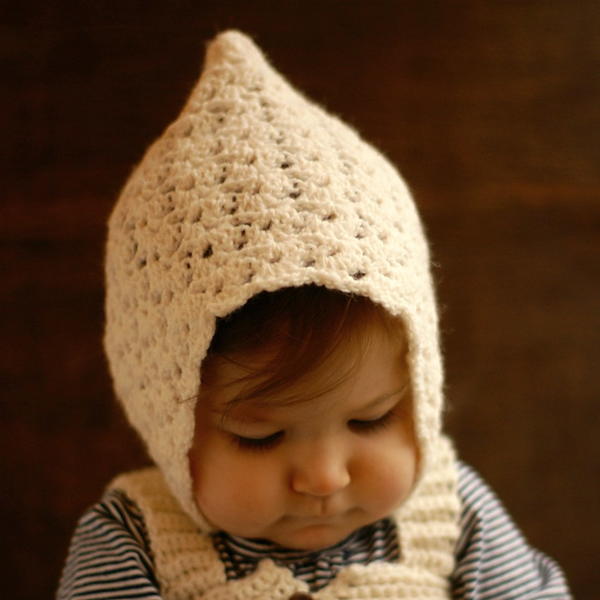 Vintage Crochet Pixie Baby Hat