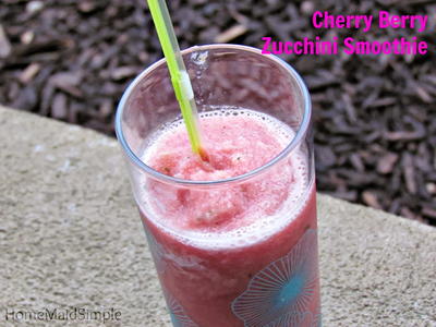 Cherry Berry Zucchini Smoothie