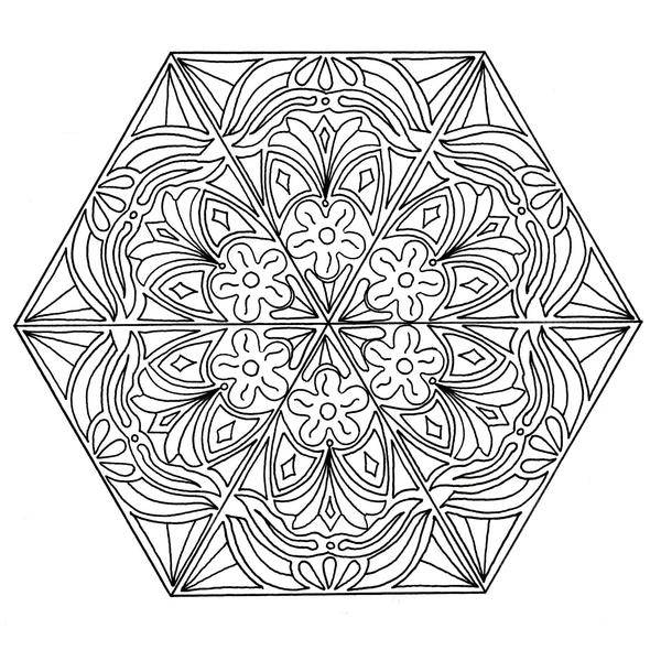 Mandala Happiness Adult Coloring Page