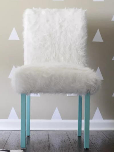 diy faux fur chair