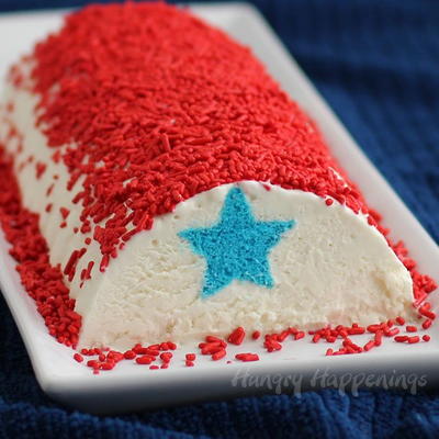 Red White and Blue Ice Cream Roll