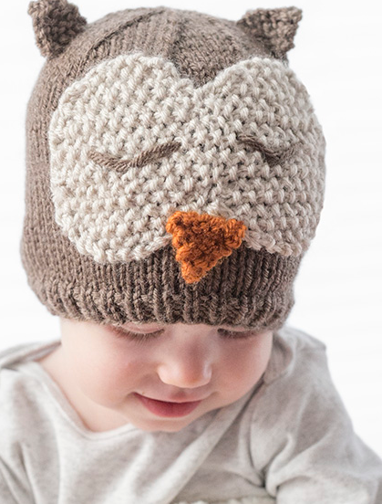 Sleepy Owl Baby Hat Pattern