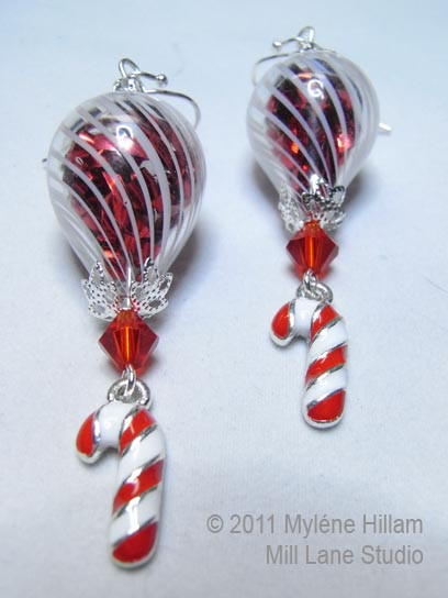 Peppermint Twist Beaded DIY Earrings