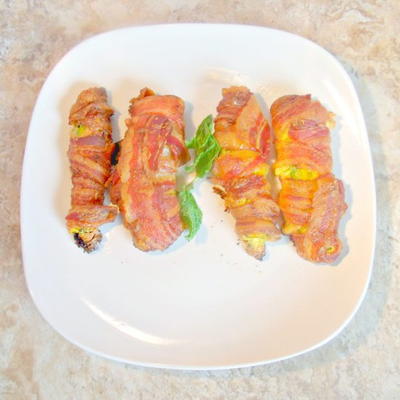 Bacon Wrapped Stuffed Fried Pickles
