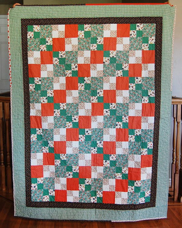 Candy Corn Four Patch Quilt | FaveQuilts.com