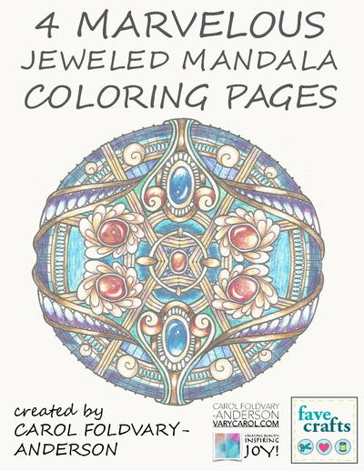 4 Marvelous Jeweled Mandala Coloring Pages