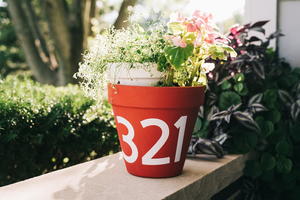 House Number DIY Planter Idea