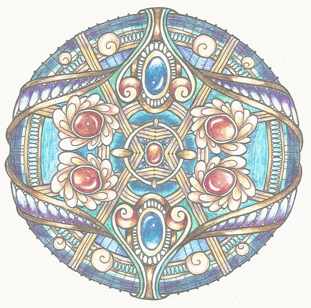 Opal Palace Mandala Coloring Page