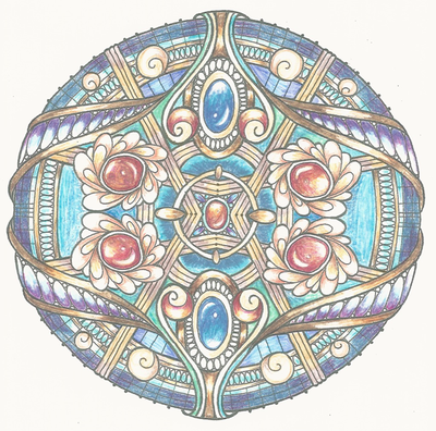 Opal Palace Mandala Coloring Page