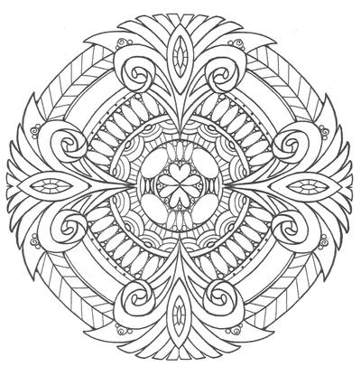 diamonds and ice mandala coloring page  favecrafts