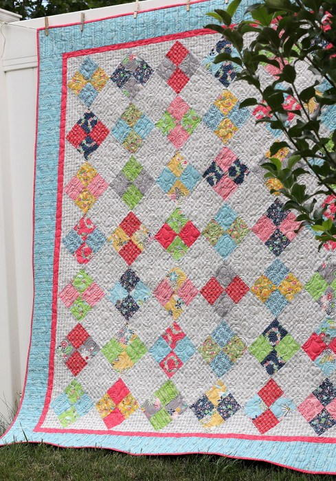 Farmhouse Four Patch Quilt Tutorial