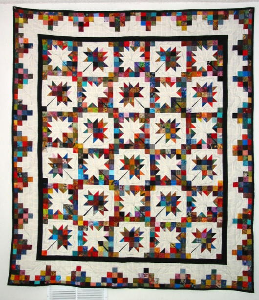 Scrappy Maple Leaf Quilt Pattern