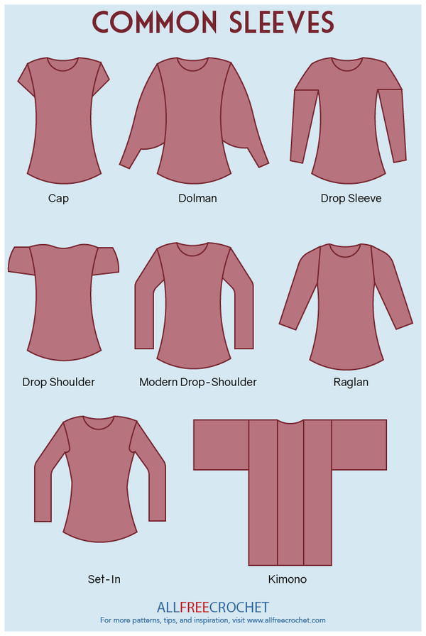 How to Crochet a Sweater - Sleeve Types