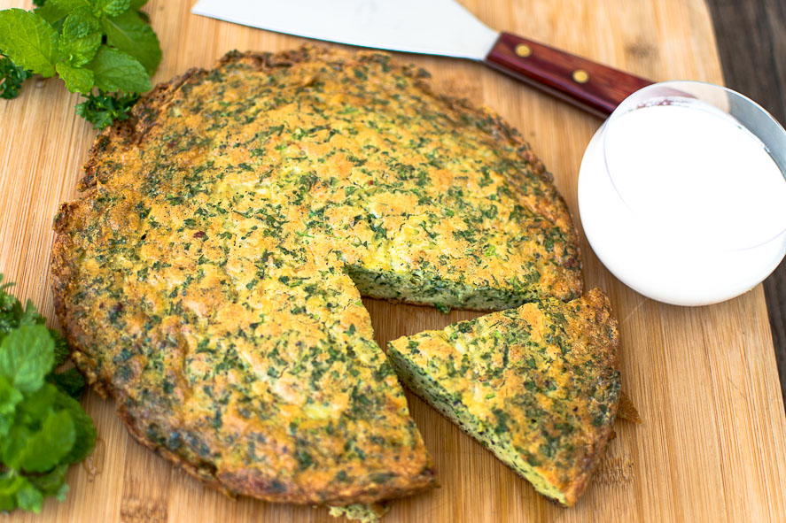 Baked Vegetarian Omelette | FaveHealthyRecipes.com