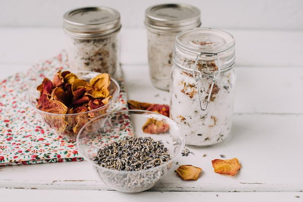 Lavender and Rose Petal DIY Body Scrub