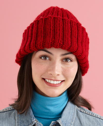 Cranberry Kiss Ribbed Hat