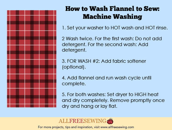 How to Wash Flannel to Sew: Machine Washing