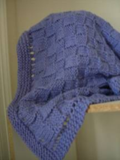 Easy Basket Weave Baby Blanket