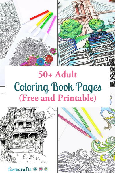 50+ Adult Coloring Book Pages