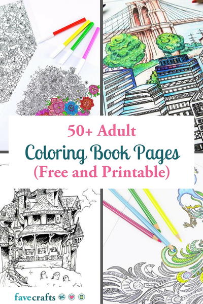 50+ Adult Coloring Book Pages (Free and Printable!)