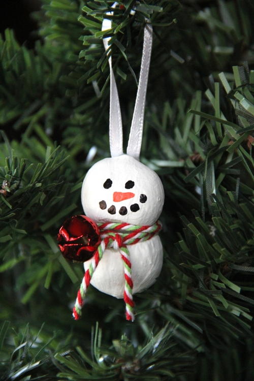 Hazelnut Snowman Ornament