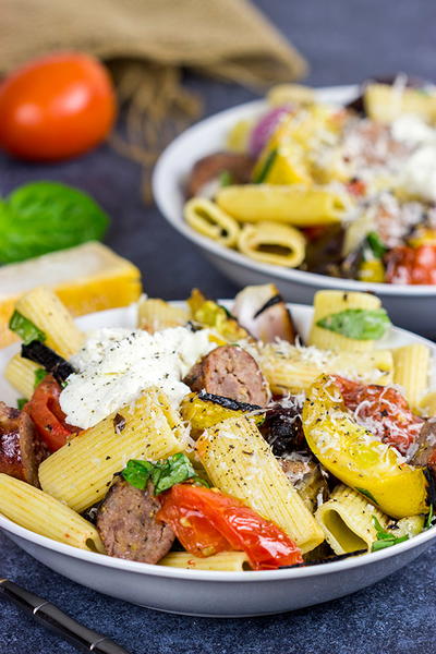 Rigatoni with Grilled Vegetables