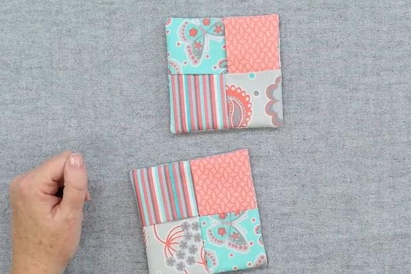 10-Minute Folded Fabric Coasters (Video Tutorial) | AllFreeSewing.com