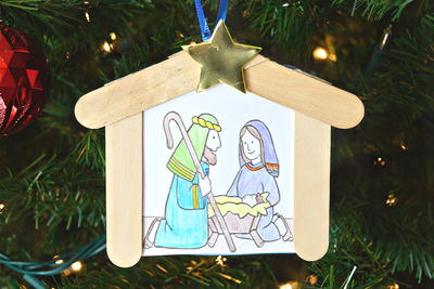 Kids Christmas Nativity Ornament