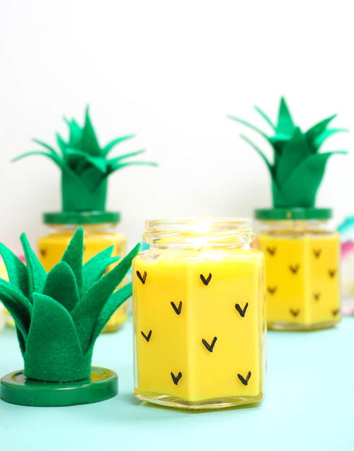 Mini Pineapple DIY Candles