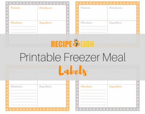 Printable Freezer Meal Labels  Freezer meal labels, Freezer crockpot meals,  Freezer meals
