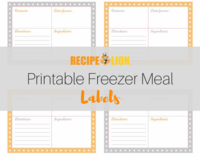 Printable Freezer Meal Labels | RecipeLion.com